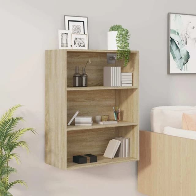 Vidaxl Hanging Wall Cabinet Sonoma Oak 69.5X32.5X90 Cm, Brown 812315