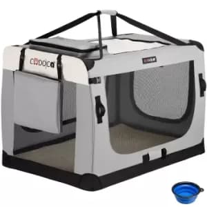 Dog Carrier Fabric Grey XXXL 101x70x70cm