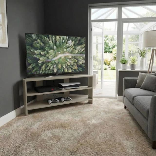 FWStyle Promo Green Corner TV Unit (H) 45 (W) 110 (D) 36cm Green Unisex