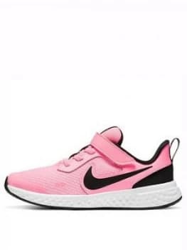 Nike Childrens Revolution 5 Trainer - Pink/White, Black/White, Size 1