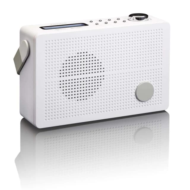 Lenco Portable DAB+ FM Radio with Alarm Clock| White NED-943805 Portable Radio