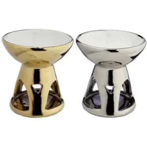 Eden Large Dish Metallic Oil and Tart Burner (1 At Random)