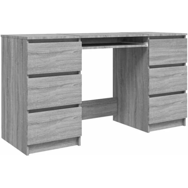 Vidaxl Writing Desk Grey Sonoma 140X50X77cm Engineered Wood, Grey 815439