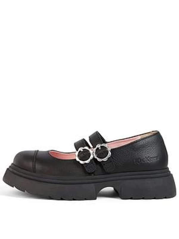 Kickers Black kenzi mj Girls Junior shoes Black UK 13 (EU 32)