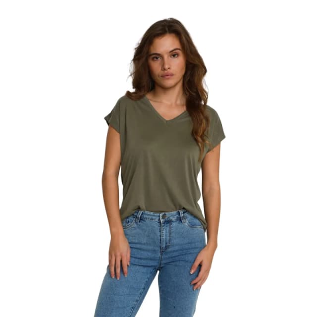 Kaffe Womens T-Shirt KAFFE Lise Vert Female XL