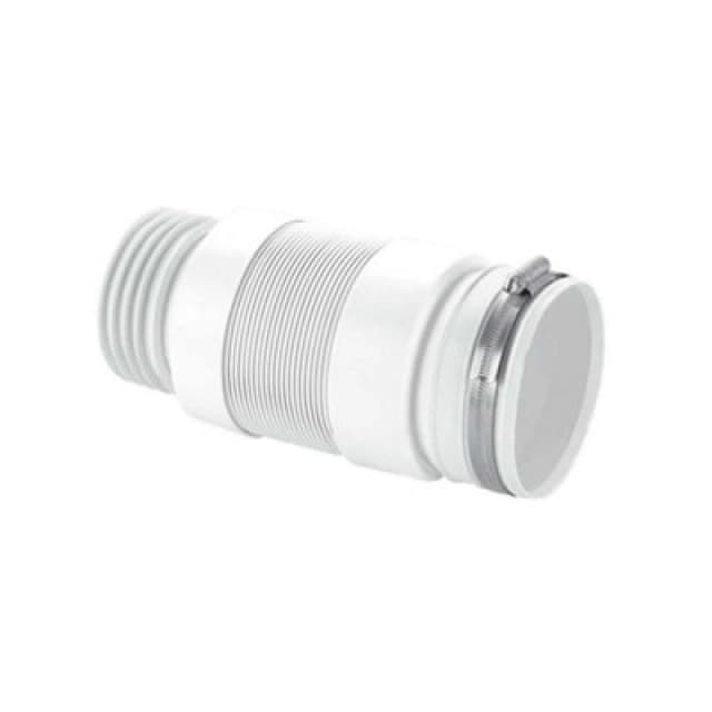 McAlpine WC-F21S 97-107mm Inlet Flexible WC Connector for Back to Wall WC Pan White