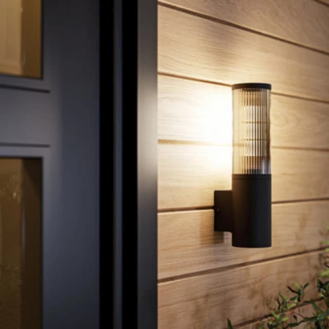 EGLO Eglo SALLE Sleek Black Outdoor Wall Light Black One Size Unisex 9008606298075