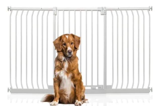 Bettacare Extra Tall Elite Dog Gate, 179Cm - 188Cm, Matt White, Extra Tall 96.8Cm In Height, Pressure Fit Pet Gate