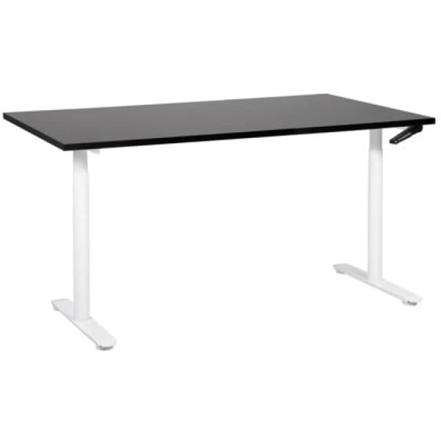 Beliani Manual Adjustable Standing Desk Destinas Black/ White 160 Cm 72 Cm