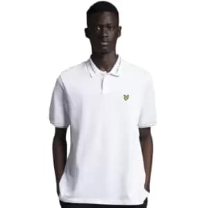 Lyle & Scott Mens Branded Ringer Short Sleeve Polo Shirt L - Chest 40-42' (101-106cm)