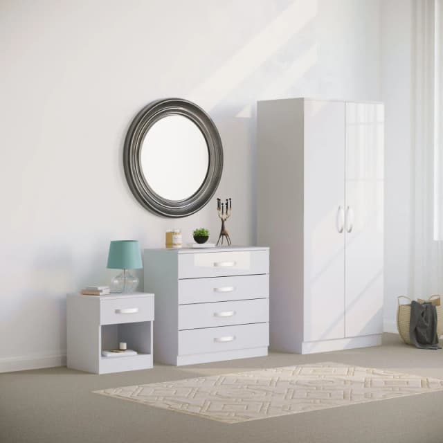 Lassic Vida Designs Hulio Trio Bedroom Set White unisex Set of 3