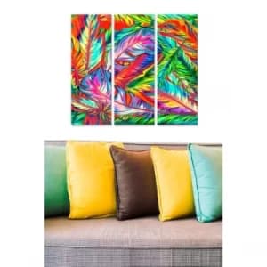 MDF5466131 Multicolor Decorative MDF Painting (3 Pieces)