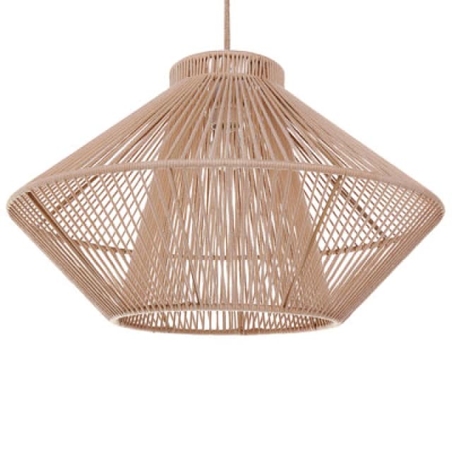 Beliani Pendant Lamp Palmetto Cotton Beige