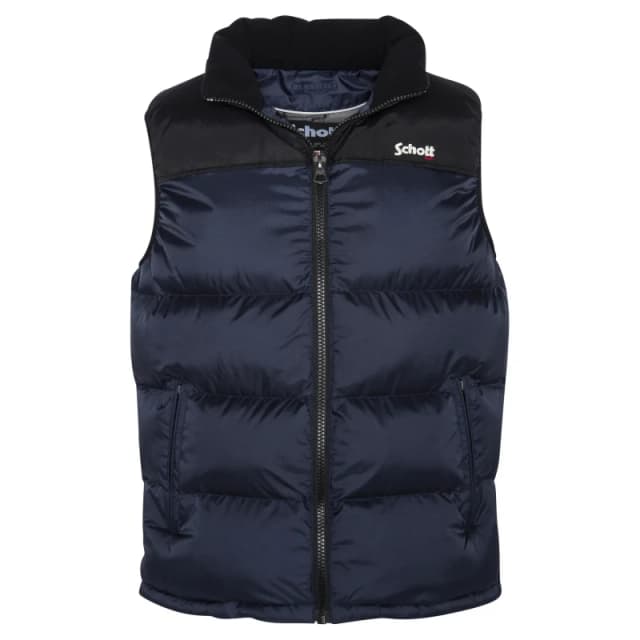 Schott Utah V Two-Tone Padded Gilet Navy Blue Men S;XXL;L;M