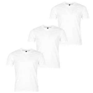 Donnay Three Pack V Neck T Shirt Mens - White