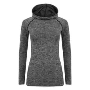 Tombo Ladies Seamless Hoodie (XXS/XS) (Dark Grey Marl)
