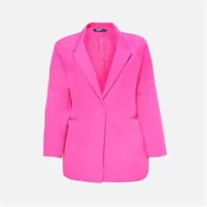 Missguided Plus Size Tailored Oversized Blazer - Pink