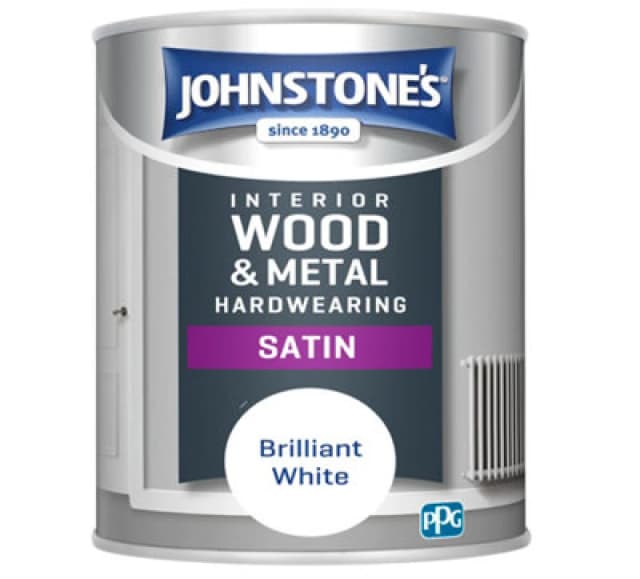 JOHNSTONE'S Interior Hardwearing Satin Brilliant White 750ml - Brilliant White - Johnstone's 504204