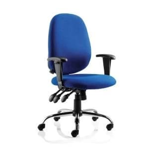 Sonix Lisbon Task Operator Chair With Arms Fabric Blue Ref OP000074