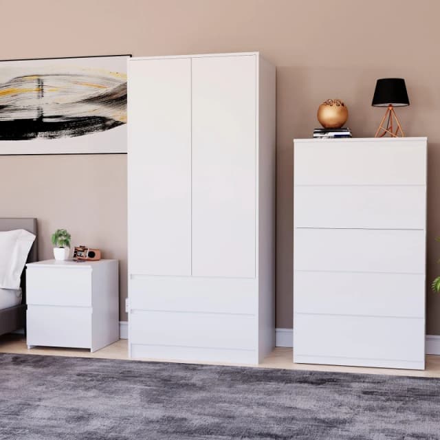 Lassic Vida Designs 3 Piece Denver Bedroom Set 3 White unisex One Size