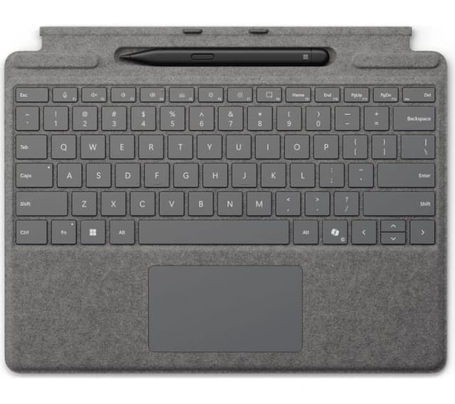 Microsoft Surface Pro Typecover & Surface Slim Pen 2 Bundle - Platinum Sapphire, Silver/Grey 196388357536