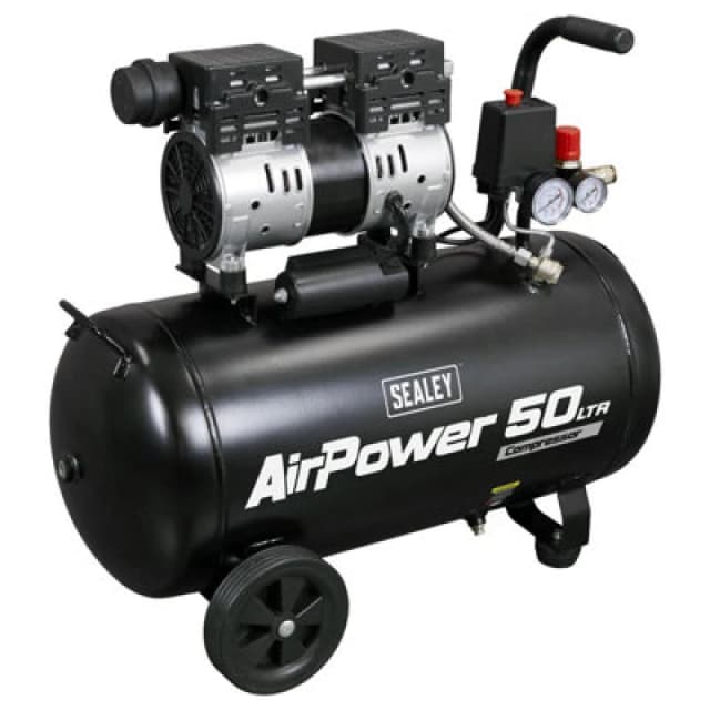 Sealey SAC5000S Low Noise Oil Free Direct Drive Air Compressor 50 Litre SAC5000S Voltage: 240v