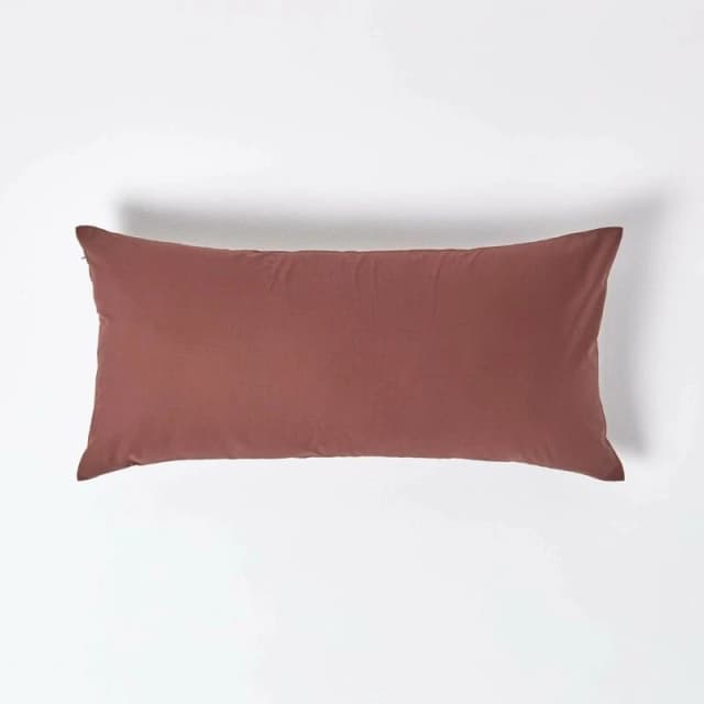 Homescapes Continental Egyptian Cotton Pillowcase 200 TC, 40 x 80cm Chocolate