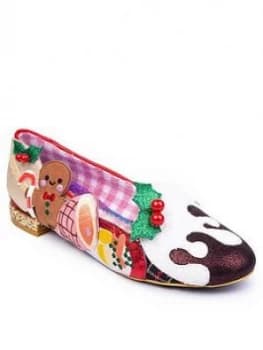 Irregular Choice Xmas Lunch Flat Shoe - Multi