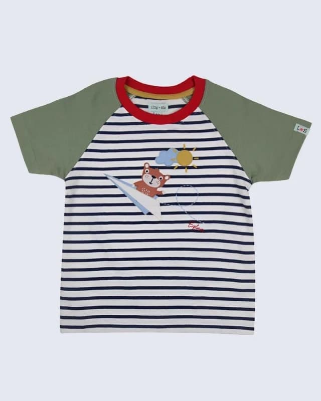 Lilly + Sid Plane Sid Applique T-Shirt Multi male