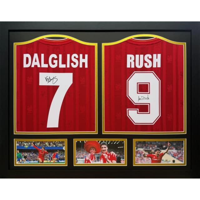 AllStarSignings Ltd Dalglish & Rush 2 signed & framed Liverpool shirts Red unisex One Size