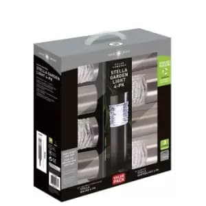 SuperBright LED Solar Bollard Light STELLA (4 Pack) White Brushed Stainless Steel
