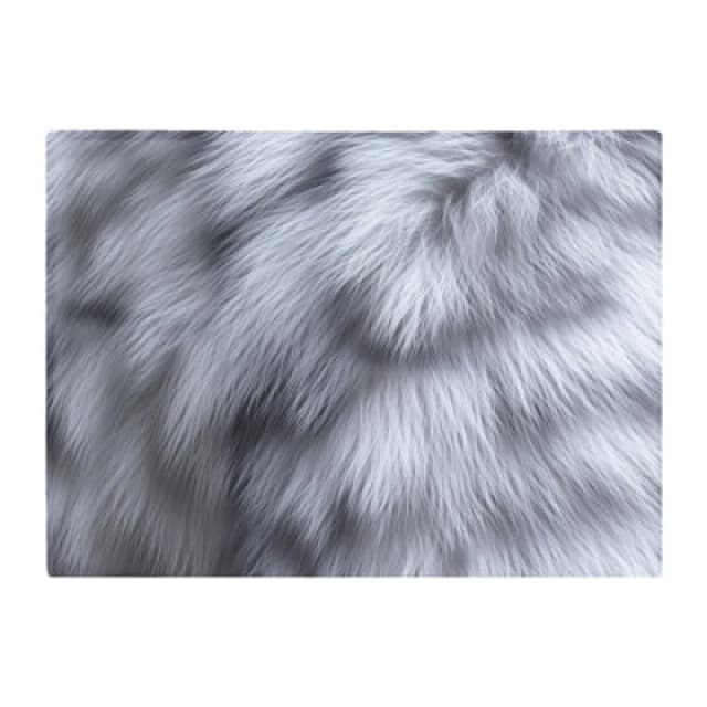 Warren Reed Designer Fur Print Silver Fox Chopping Board