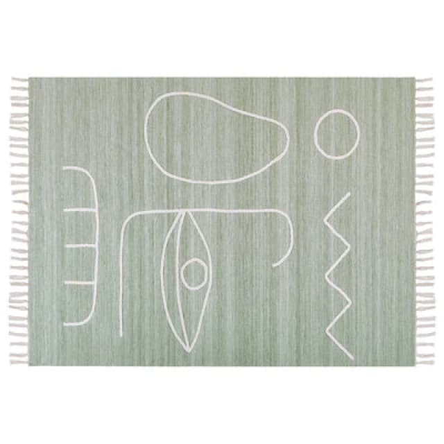 Beliani Outdoor Rug Yavu Light Green 140 X 200 Cm