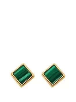 Hot Diamonds HD X JJ Revive Square Stud Earrings, Gold, Women