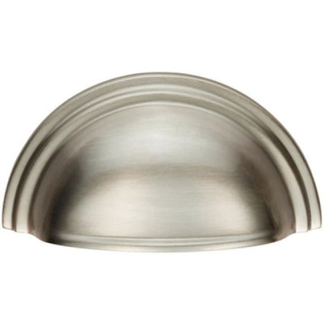 Loops Victorian Cup Pull Handle Polished Nickel 92 x 46mm 76mm Fixing Centres Metallics unisex