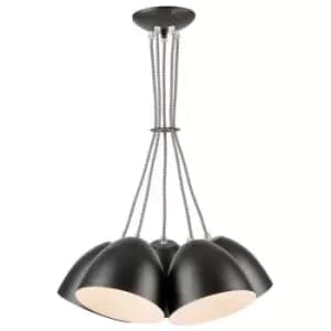 Livia Cluster Pendant Ceiling Light Graphite, 5x E27