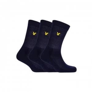 Lyle and Scott Hamilton 3 Pack Sports Socks - Navy