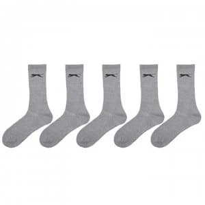Slazenger 5 Pack Crew Socks Mens - Dark Asst