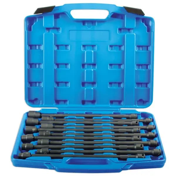 Laser Laser Tools Metric Universal Joint Extra Deep Impact Socket Set 3/8D 11pc 7102 5018341071028