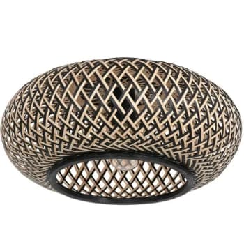 Sienna Lighting - Sienna Maze Cylindrical Ceiling Light Brown With Black