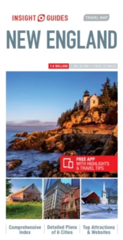 Insight Guides Travel Map New England Sheet map
