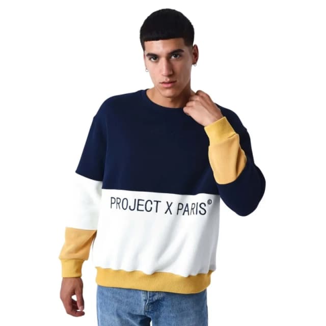 Project X Paris Sweatshirt with Crewneck Project X Paris Colorblock Blanc Male S