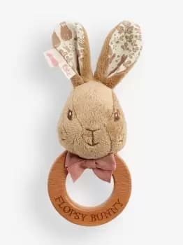 Signature Flopsy Bunny Wooden Ring Rattle