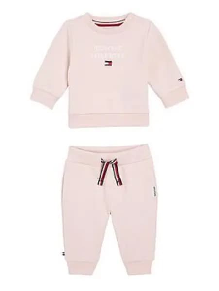 Tommy Hilfiger Baby Girls Th Logo Set - Pink, Size 18-24 Months