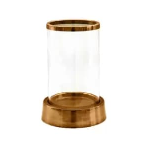 Ivyline Hampton Hurricane Lantern In Antique Brass