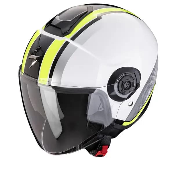 Scorpion Exo-City II Vel White Neon Yellow Jet Helmet Size XL