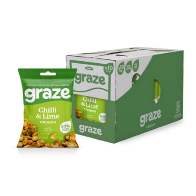 Graze Chilli and Lime Crunch Bag 35g (10 Pack) 3845