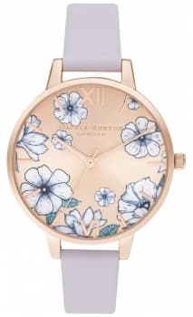 Olivia Burton Violet & Rose Gold Sunray OB16AN03 Watch
