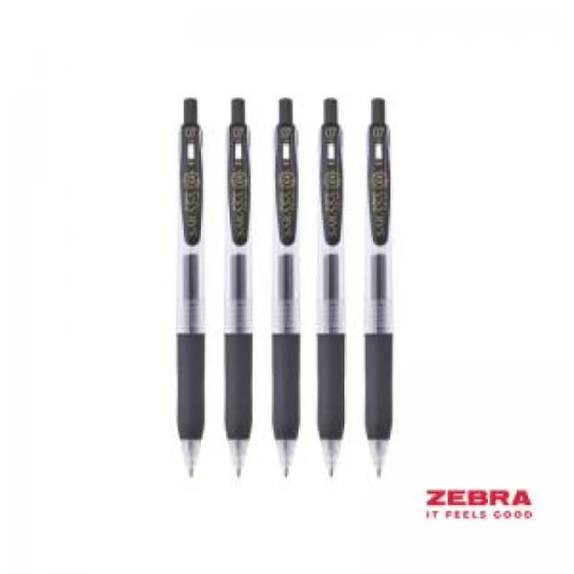 Zebra Sarasa Clip Eco Gel Pen Medium Point Black (Pack 12) 14321