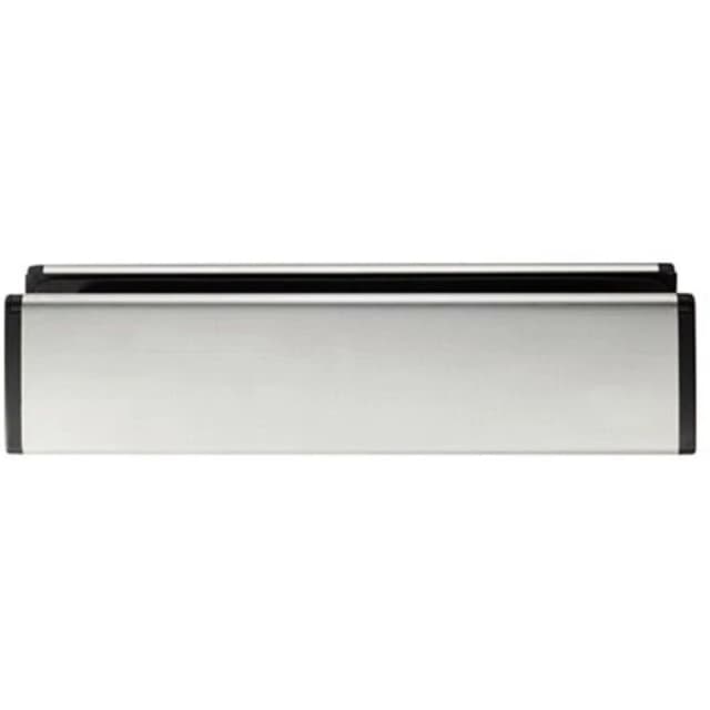 Loops All-in-One Sleeved Letterbox Plate 260 x 47mm Aperture Polished Steel Metallics